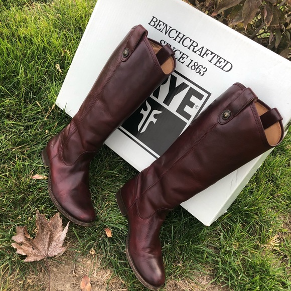 Frye-Melissa Button Pull On Boot, Bordeaux Color - Picture 7 of 7